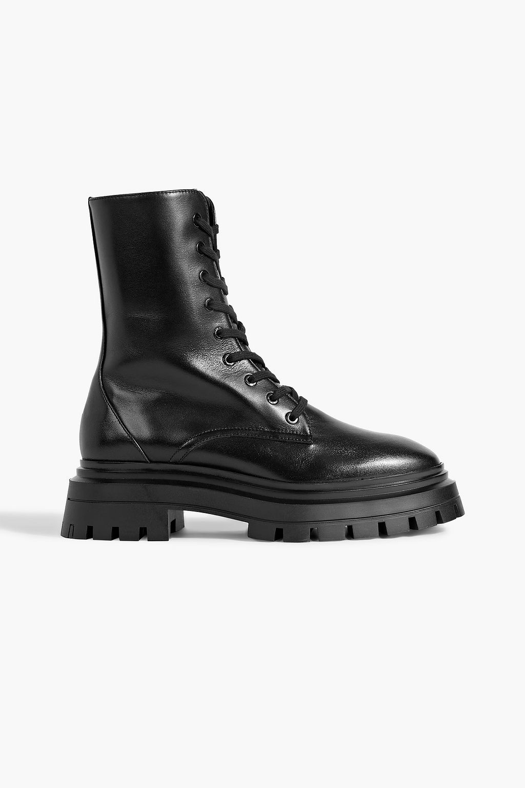 STUART WEITZMAN Bedford leather combat boots | THE OUTNET