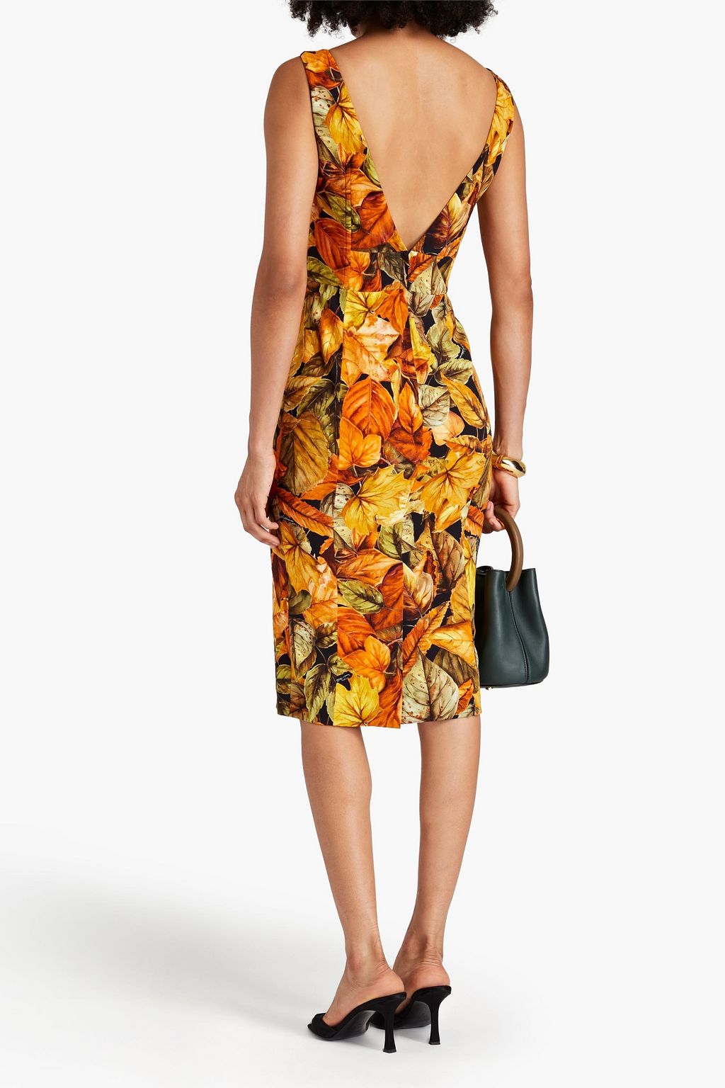 DOLCE&GABBANA Floral-print stretch-crepe dress