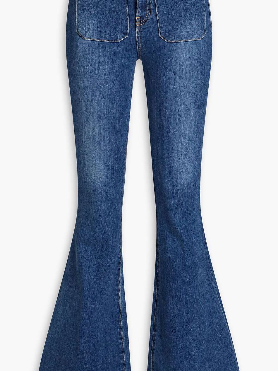sheridan faded high-rise flared jeans
