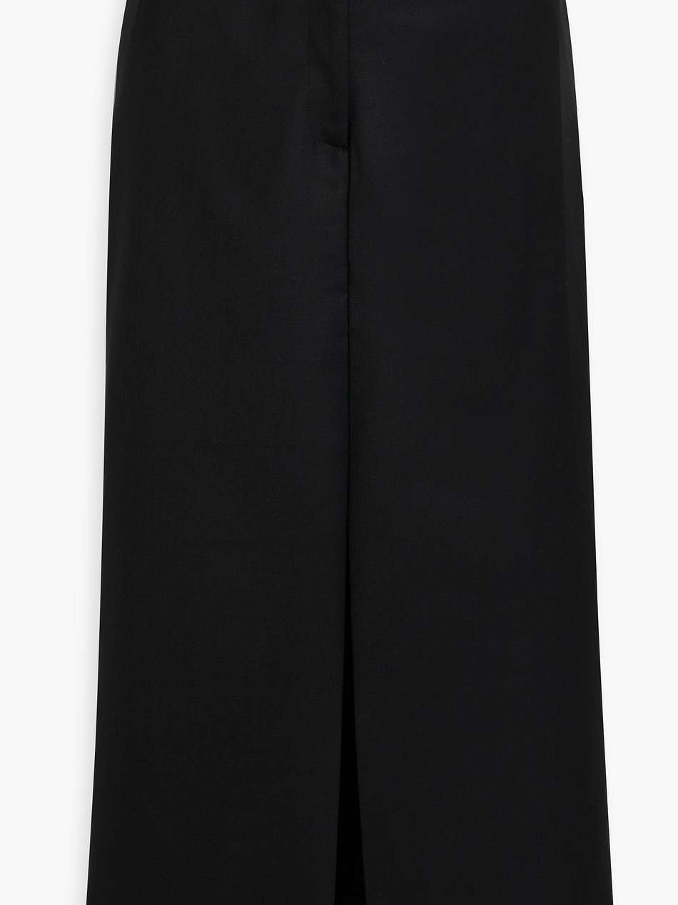 defensa noble wool-twill midi skirt