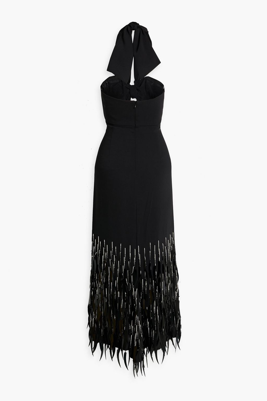 JOHANNA ORTIZ Fiesta Costera embellished crepe halterneck midi dress