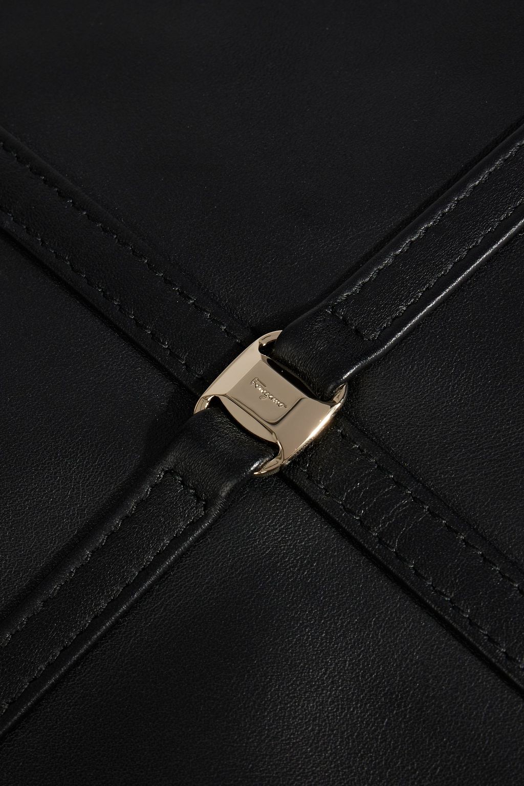 FERRAGAMO Vara Chain embellished leather tote