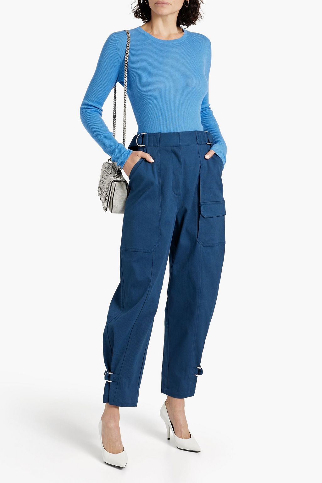3.1 PHILLIP LIM بنطال كارغو من التويل المصنوع من مزيج من القطن