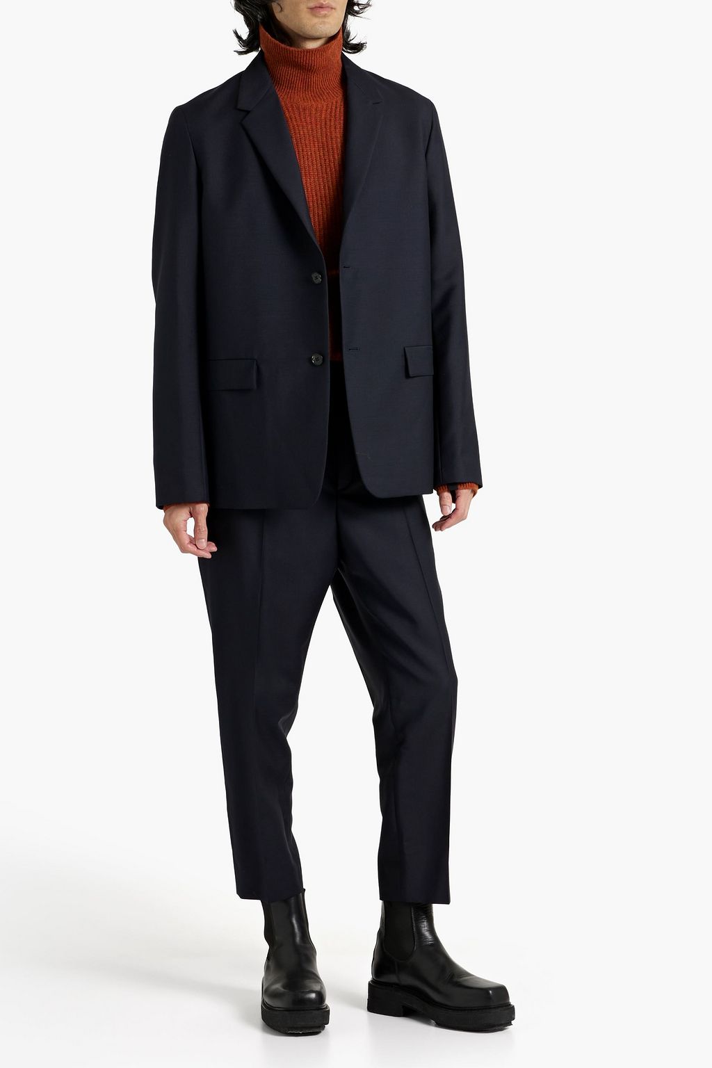 JIL SANDER Wool and mohairblend suit jacket THE