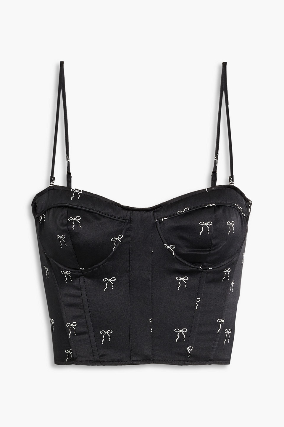 Cami NYC Sienna cropped printed silk top