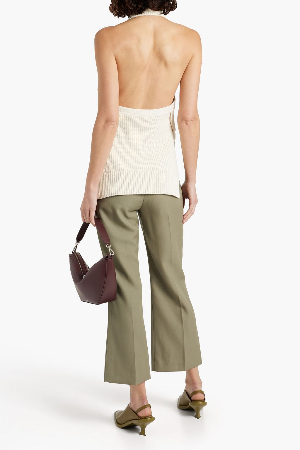 3.1 PHILLIP LIM Cable-knit wool-blend halterneck top