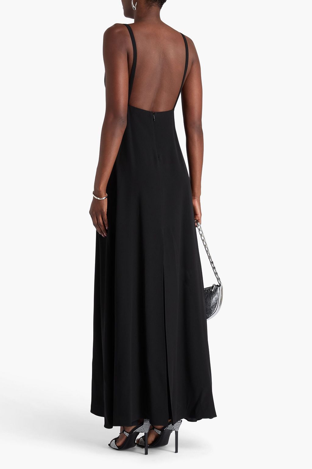 RABANNE Maxikleid aus Crêpe mit Cut-outs