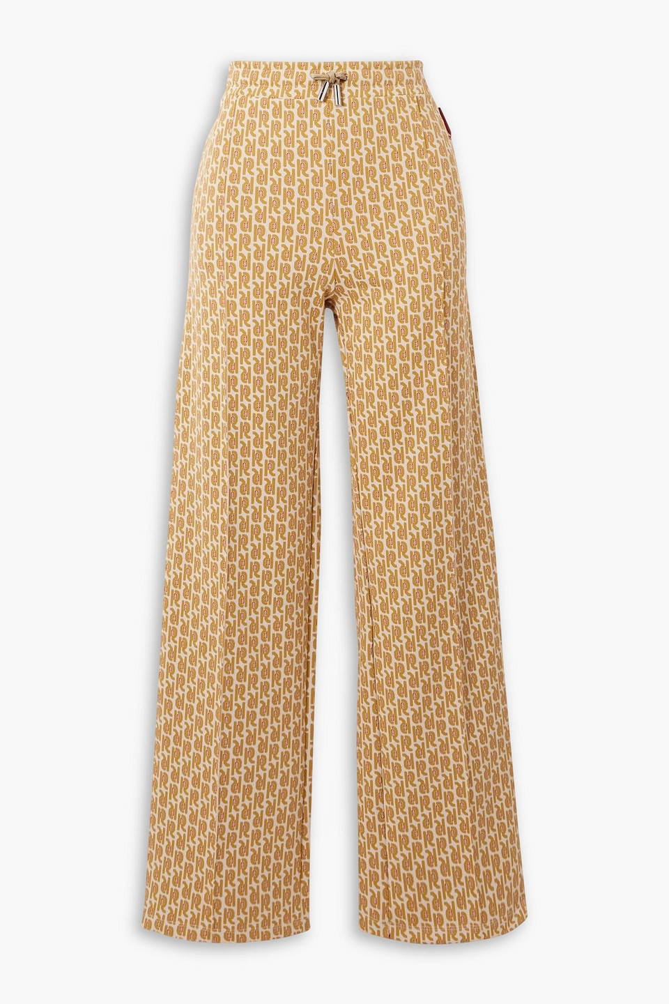 Rabanne Striped Stretch Jacquard-knit Straight-leg Track Pants In Brown