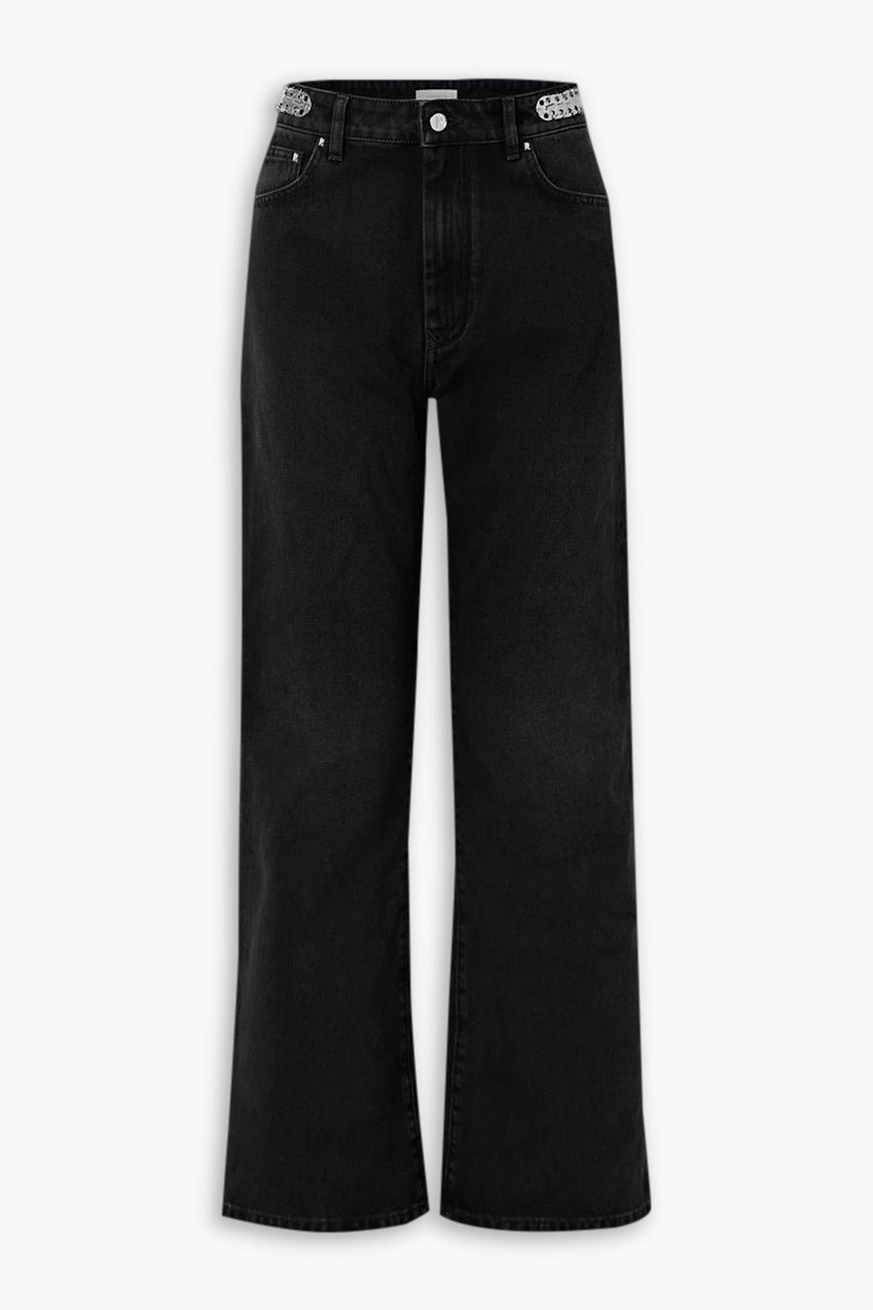 Rabanne 1969 Cotton Straight-leg Jeans In Black