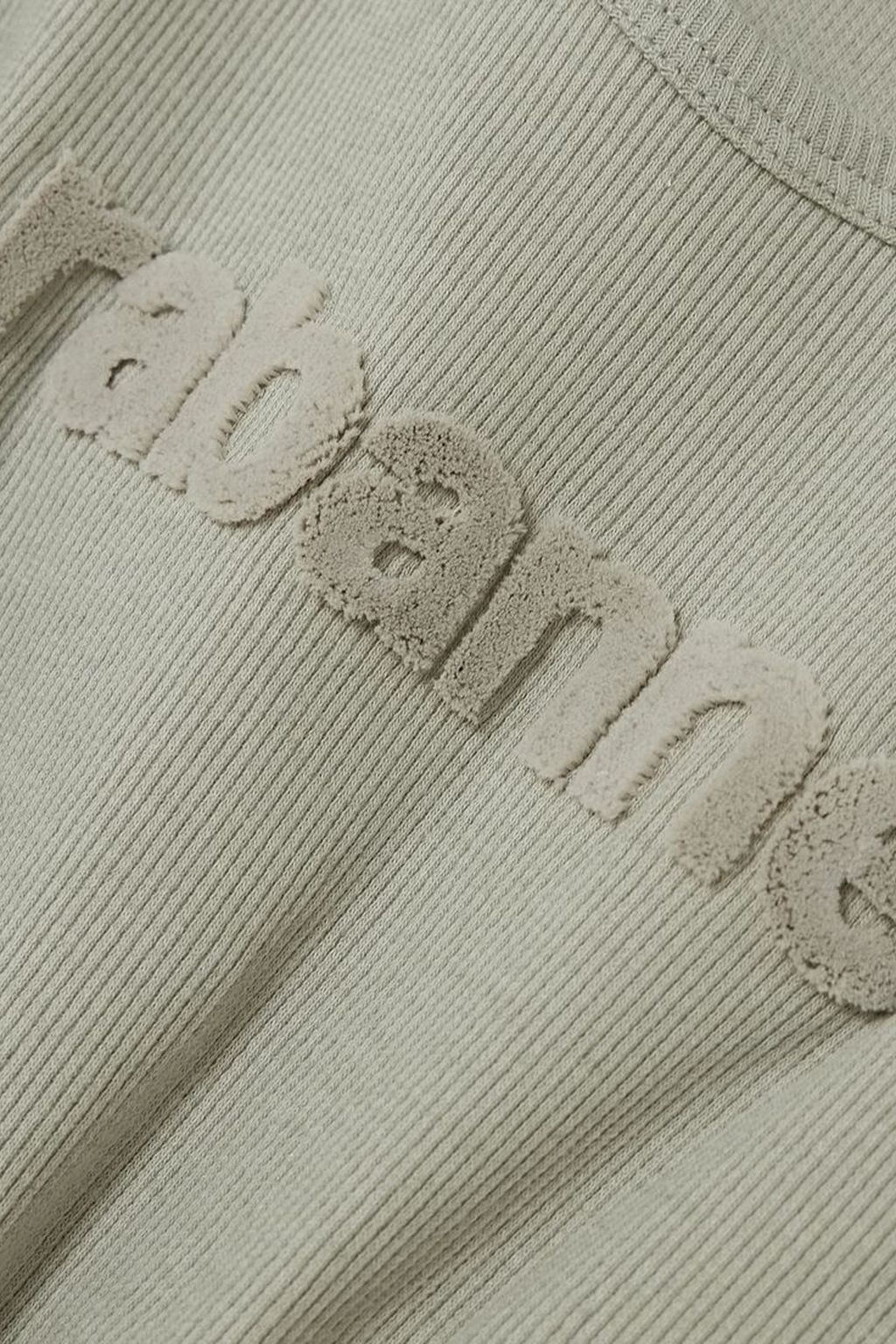RABANNE Flocked ribbed cotton-blend jersey tank