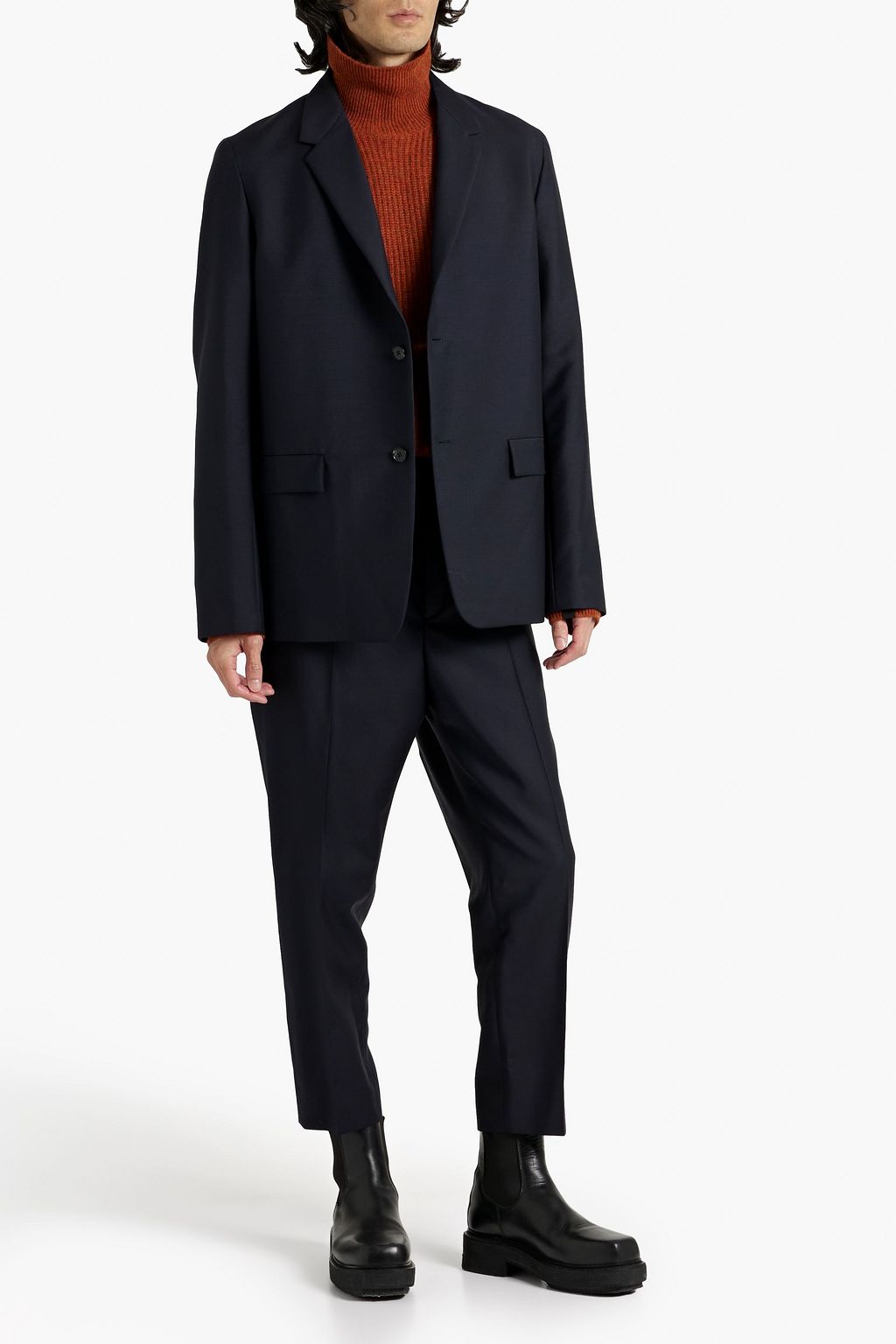 JIL SANDER Wool and mohair-blend pants