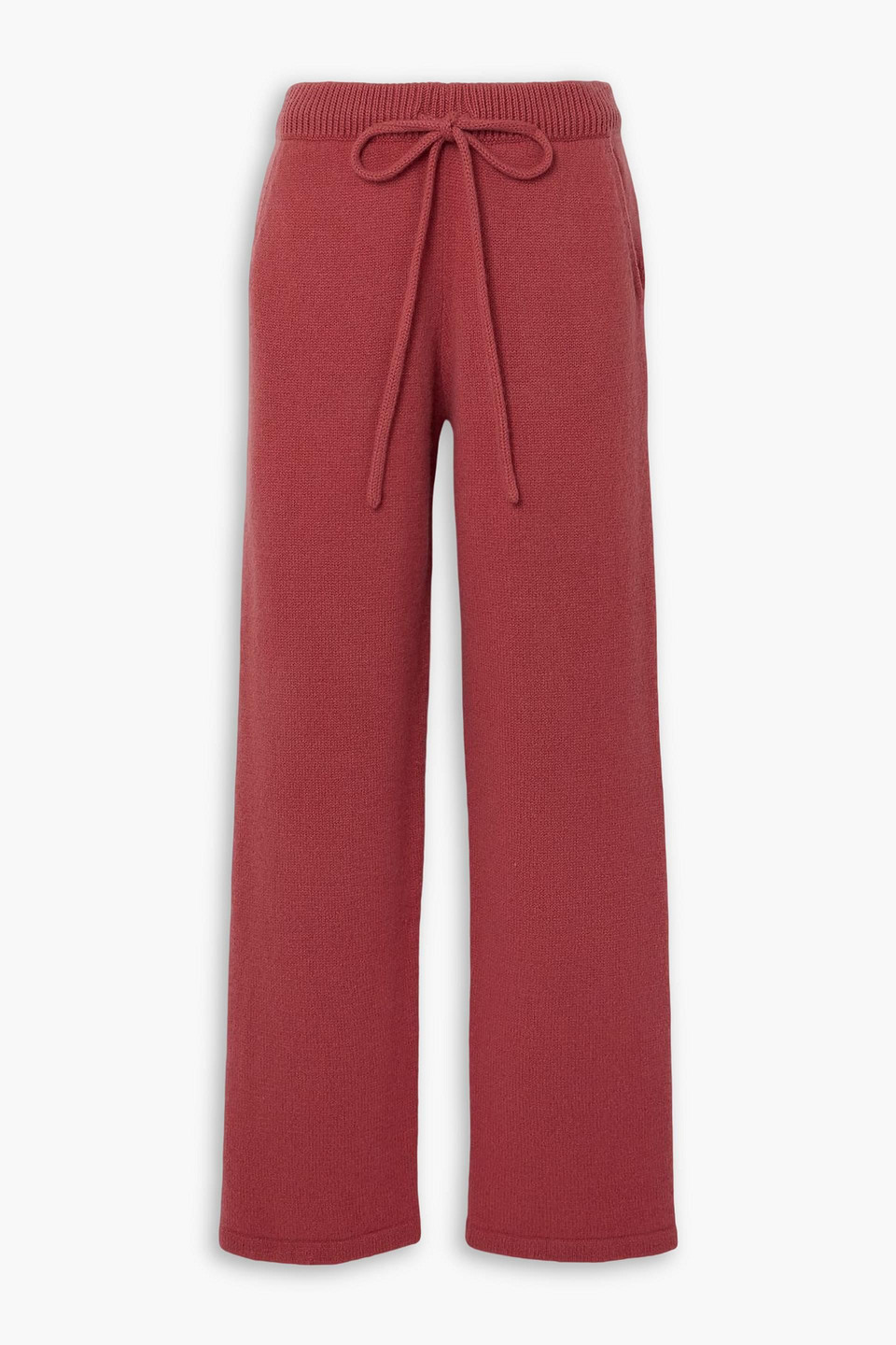 The Elder Statesman Cashmere Track Pants In Red