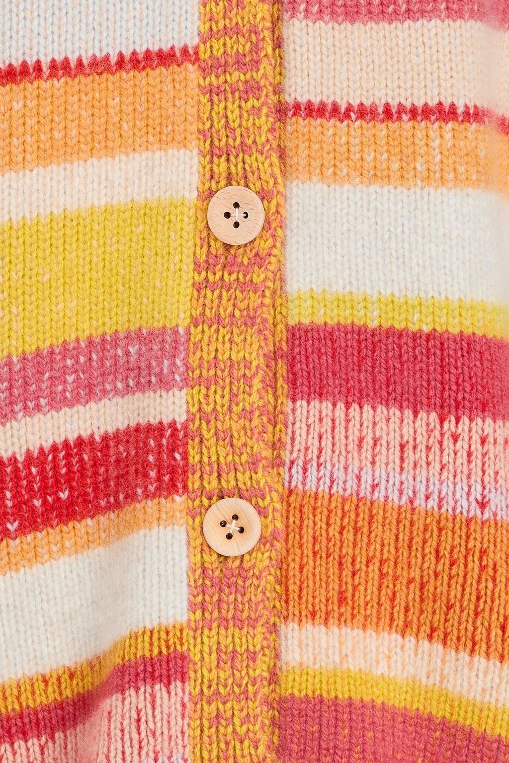 THE ELDER STATESMAN Striped cashmere cardigan