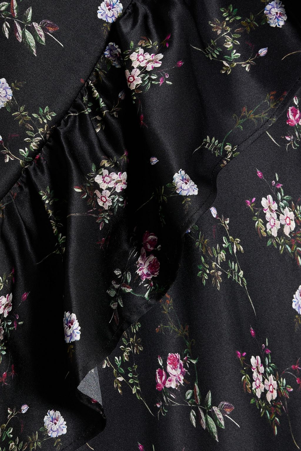 CAMI NYC Dua ruffled floral-print silk-satin midi dress