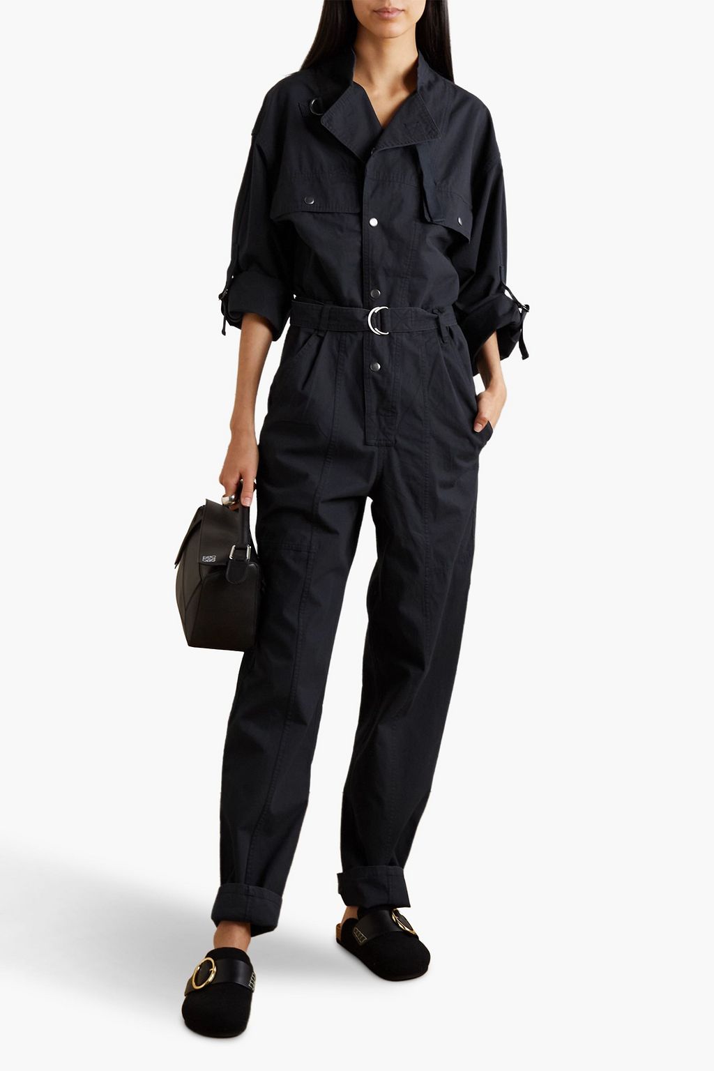 MARANT ÉTOILE Kendra belted cotton jumpsuit THE
