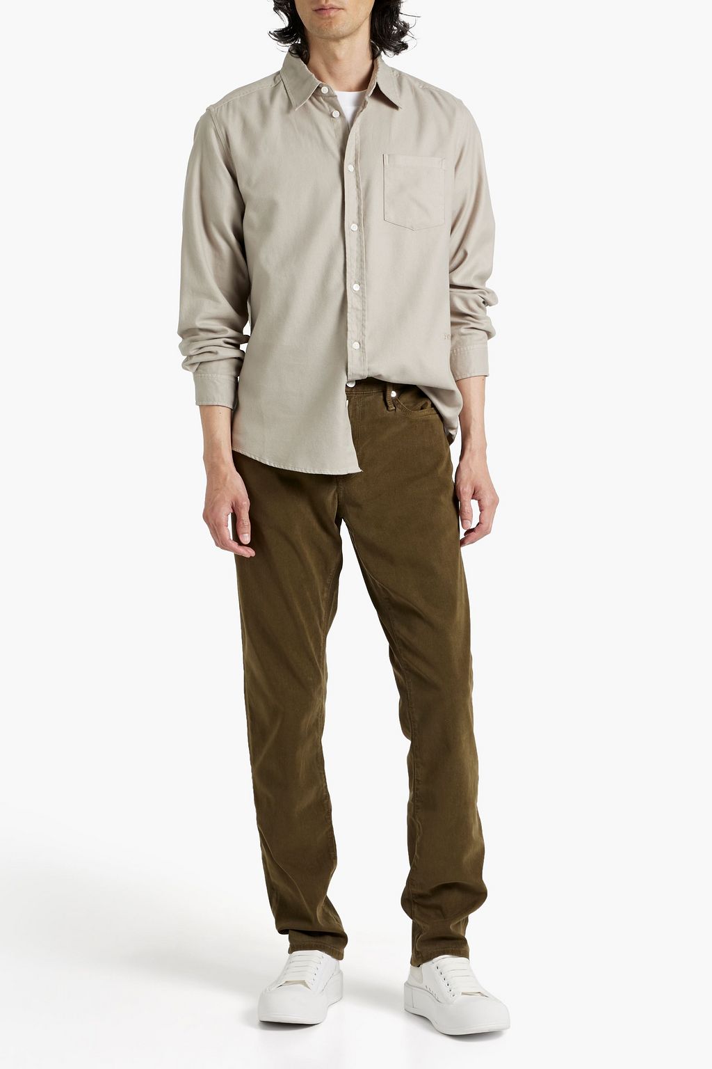 FRAME Cotton and TENCEL™-blend twill shirt