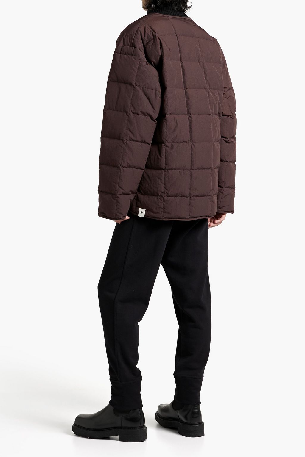 JIL SANDER Shearling-trimmed quilted shell down jacket