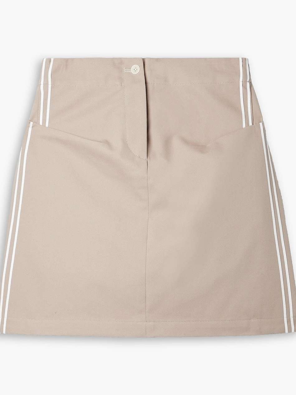 team striped cotton-twill mini skirt