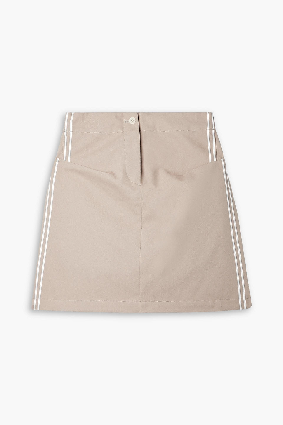 Commission Team Striped Cotton-twill Mini Skirt In Beige