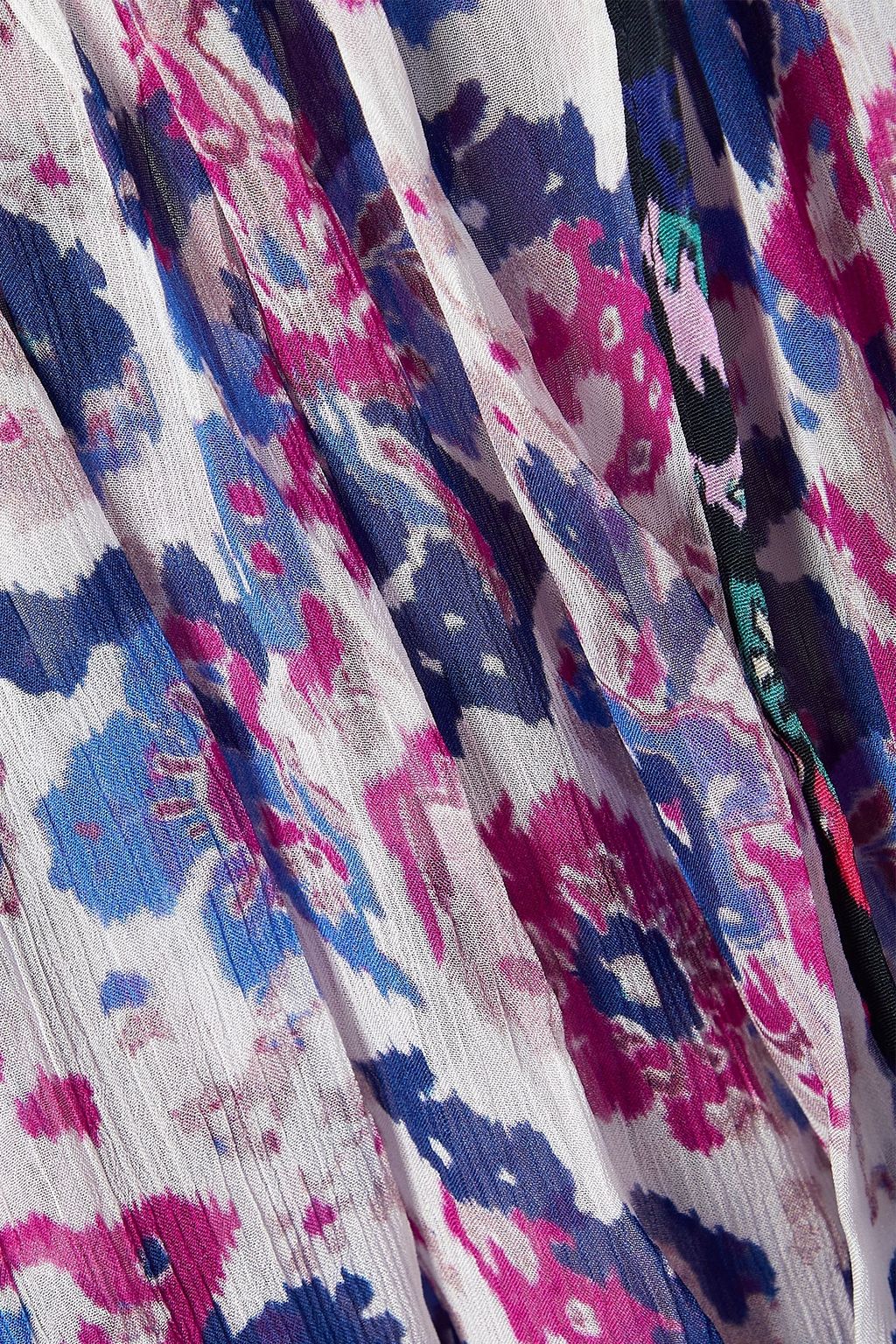 MARANT ÉTOILE Roxini ruffled floral-print crepe de chine blouse