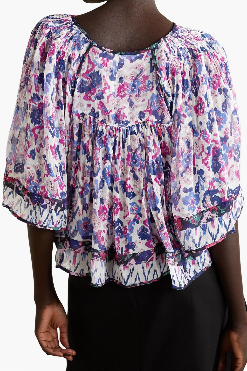 MARANT ÉTOILE Roxini ruffled floral-print crepe de chine blouse