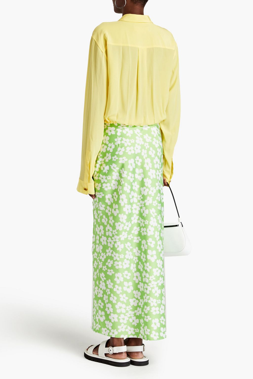 MARNI Camicia cropped silk crepe de chine top