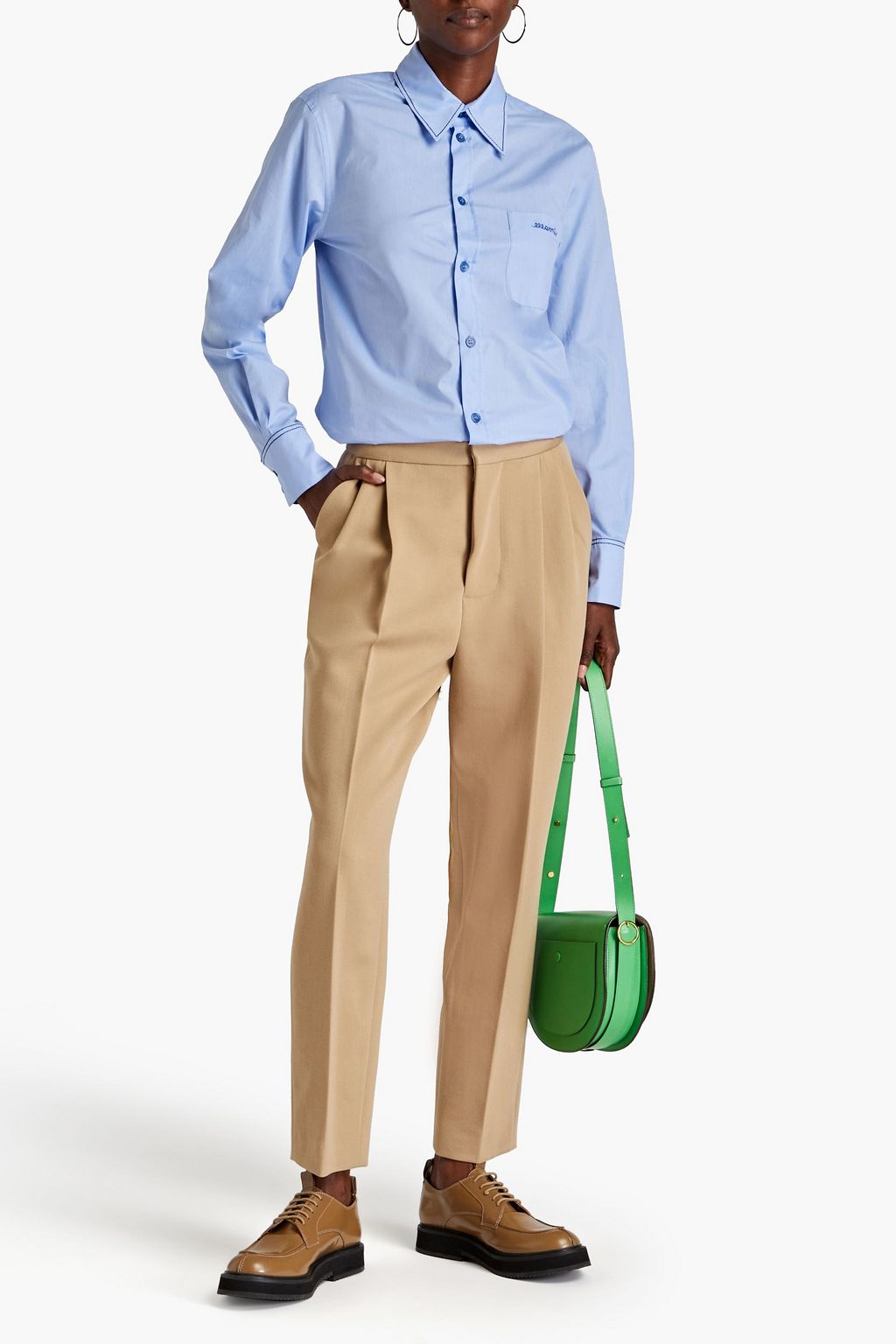 MARNI Pleated twill tapered pants