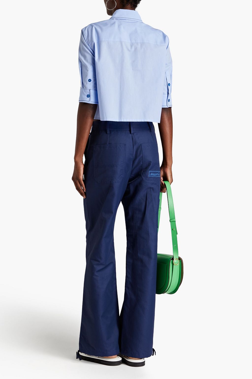 MARNI Hose mit geradem Bein aus glänzendem Twill