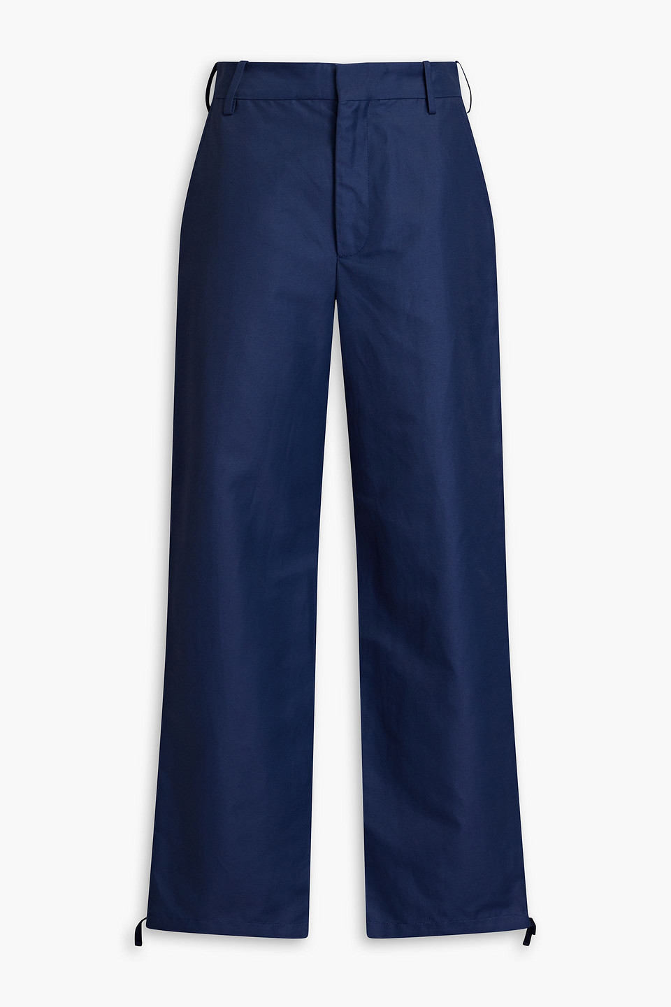 marni - embroidered satin-twill straight-leg pants - blue - it 38
