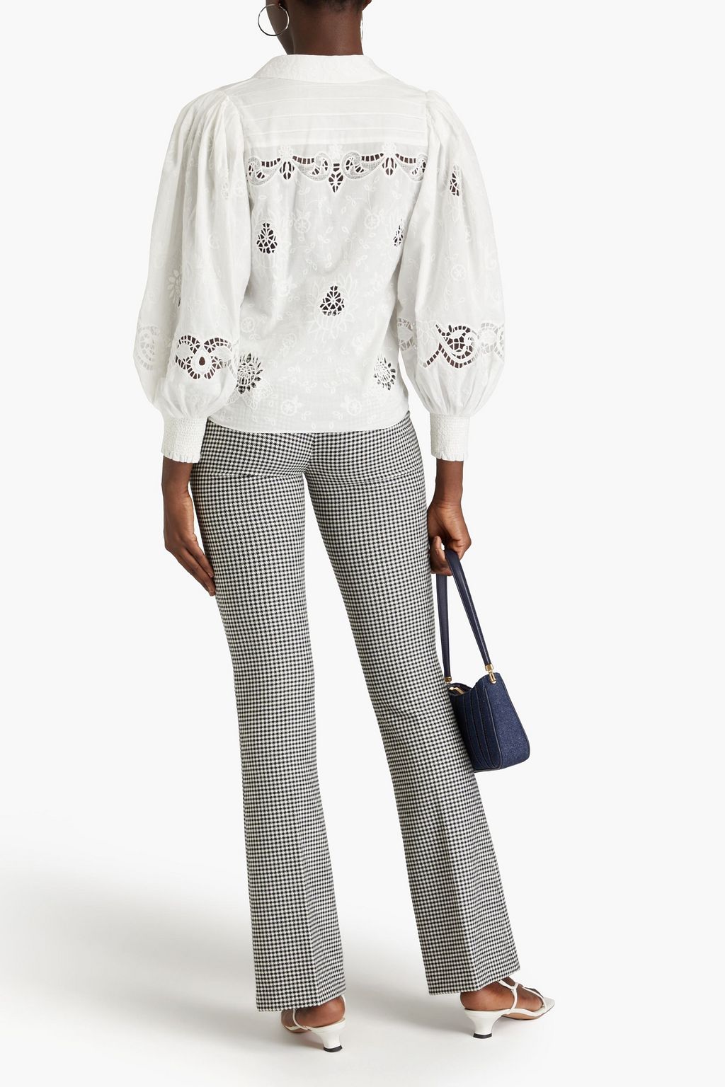 ALICE + OLIVIA Venty broderie anglaise cotton shirt