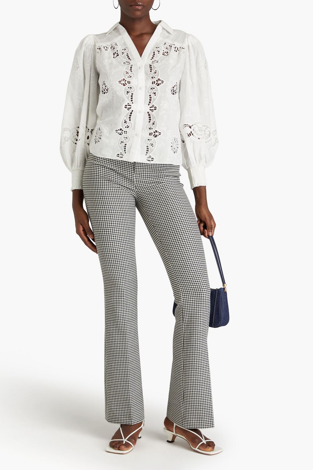 ALICE + OLIVIA Venty broderie anglaise cotton shirt