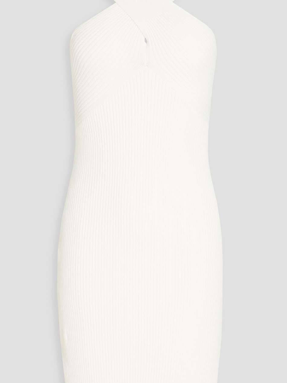 ribbed-knit mini dress