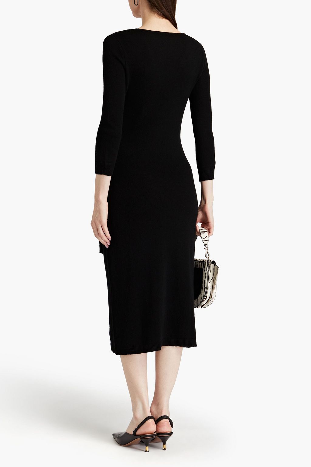 AUTUMN CASHMERE Wrap-effect cashmere midi dress