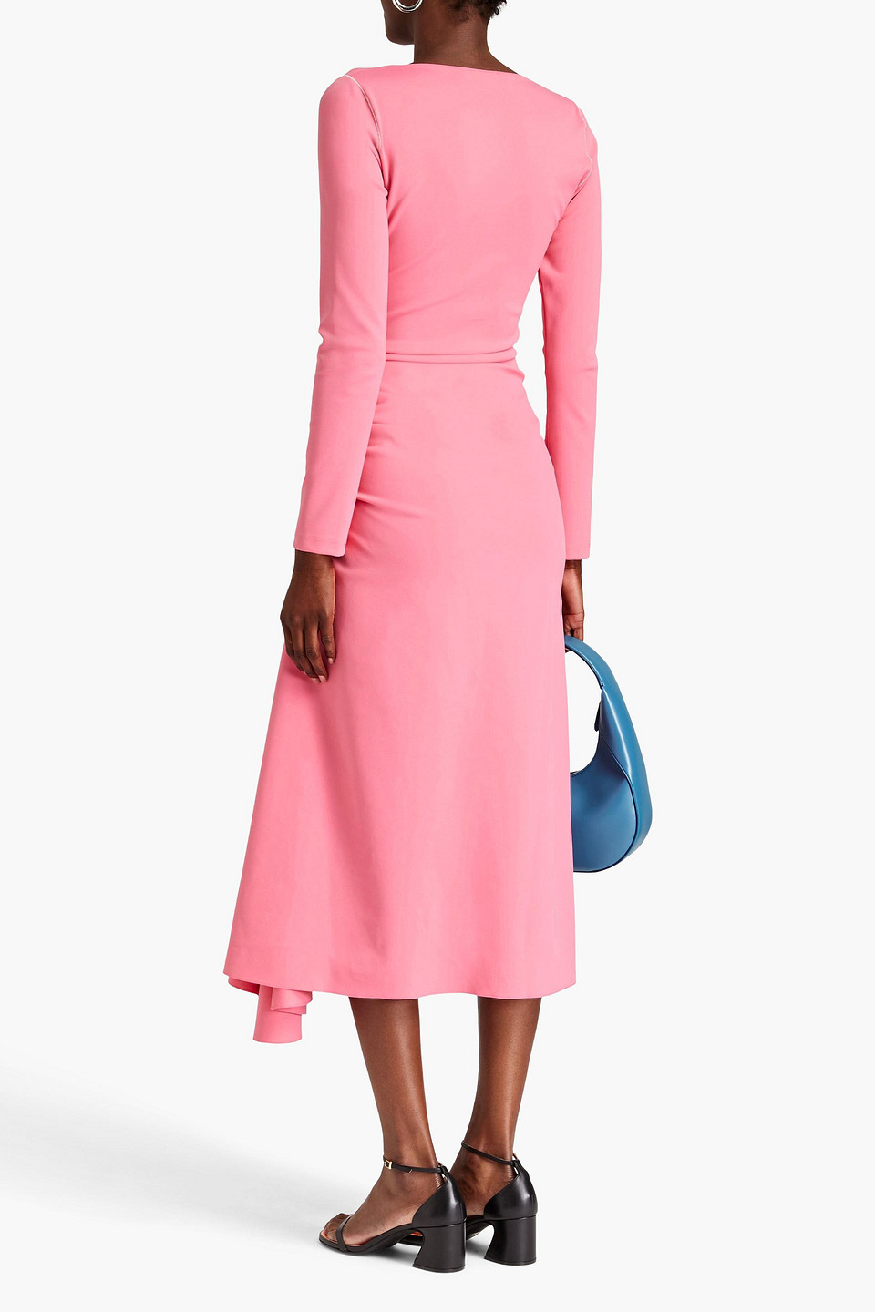  Marni - Gerafftes Midikleid Aus Cady - Pink - It 44 