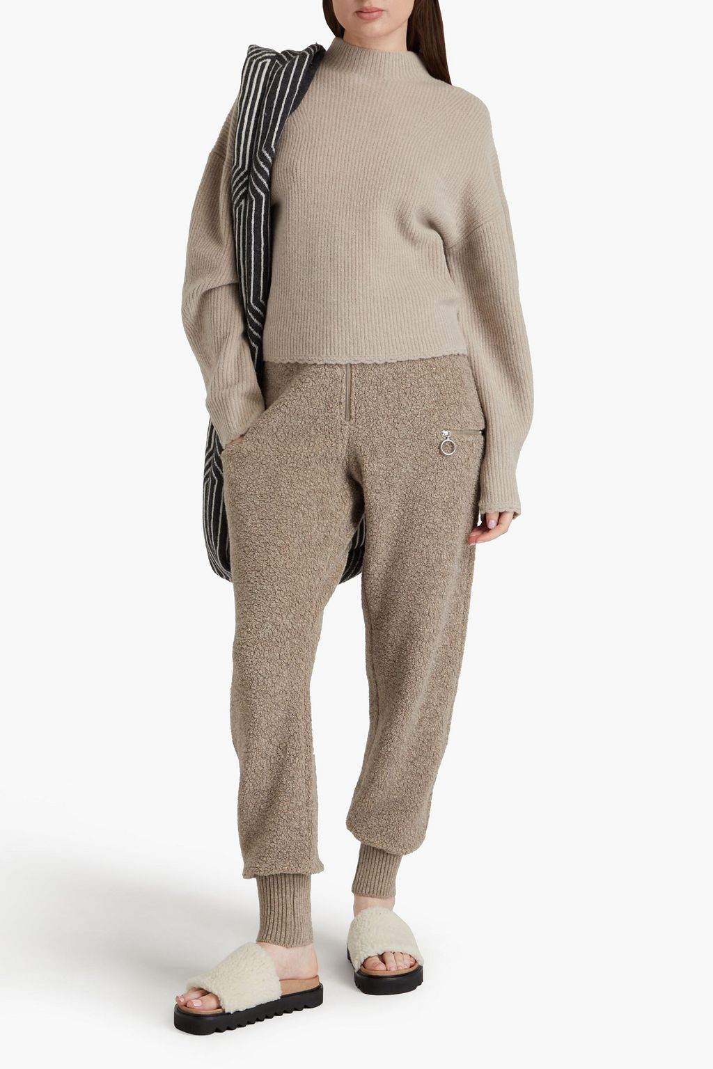 3.1 PHILLIP LIM Brushed ribbed-knit turtleneck sweater