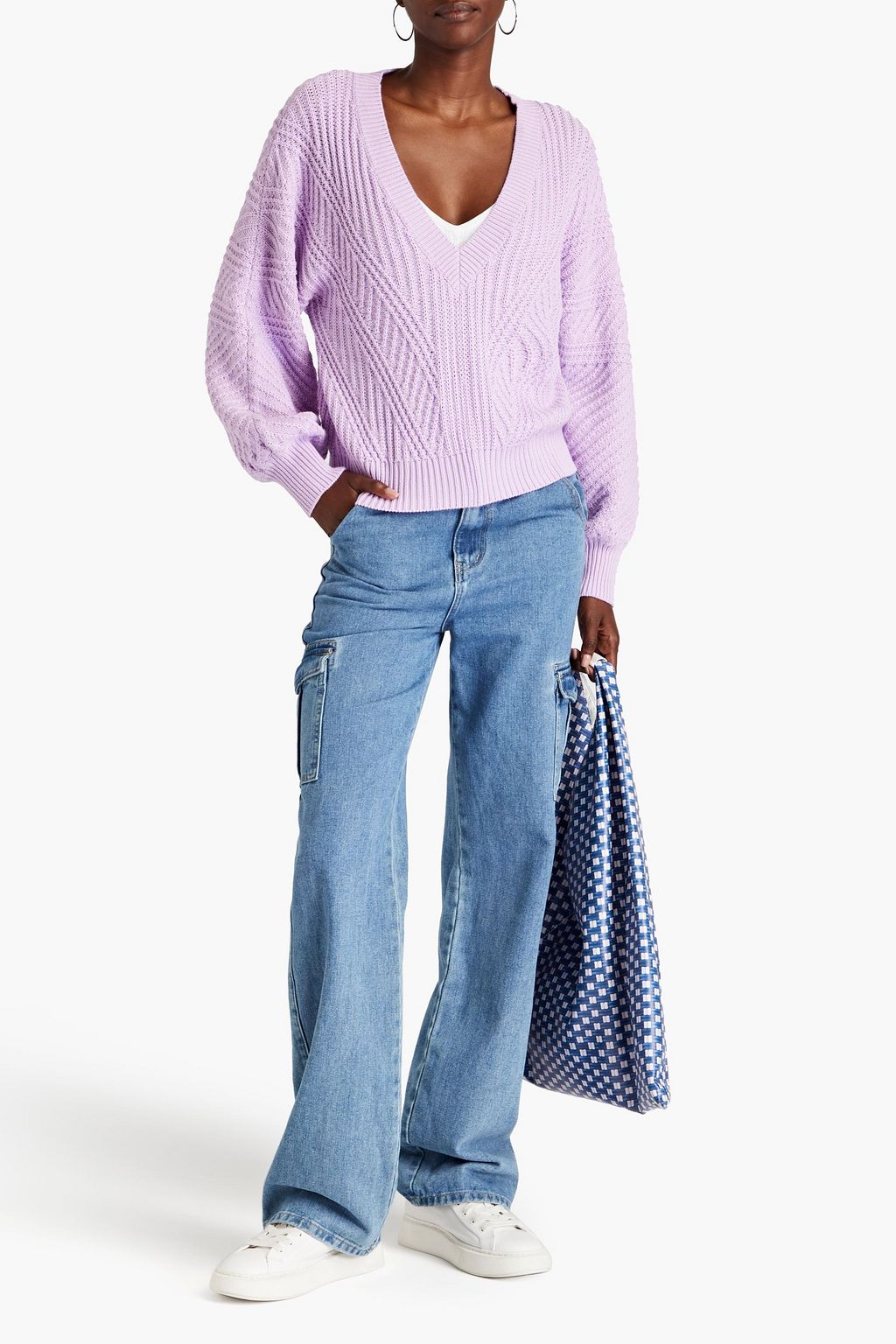 COTTON BY AUTUMN CASHMERE Ribbed cotton sweater