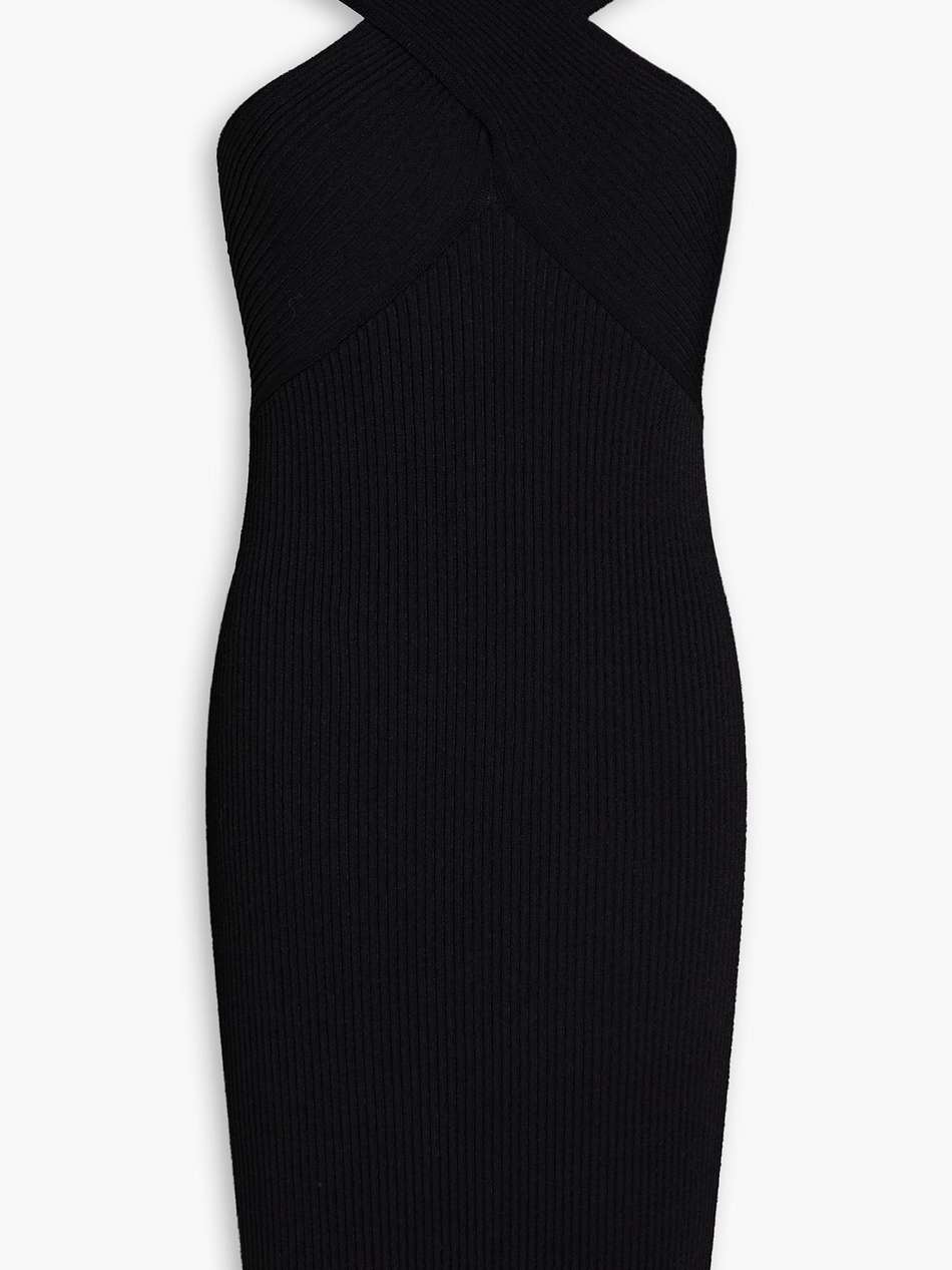 ribbed-knit mini dress