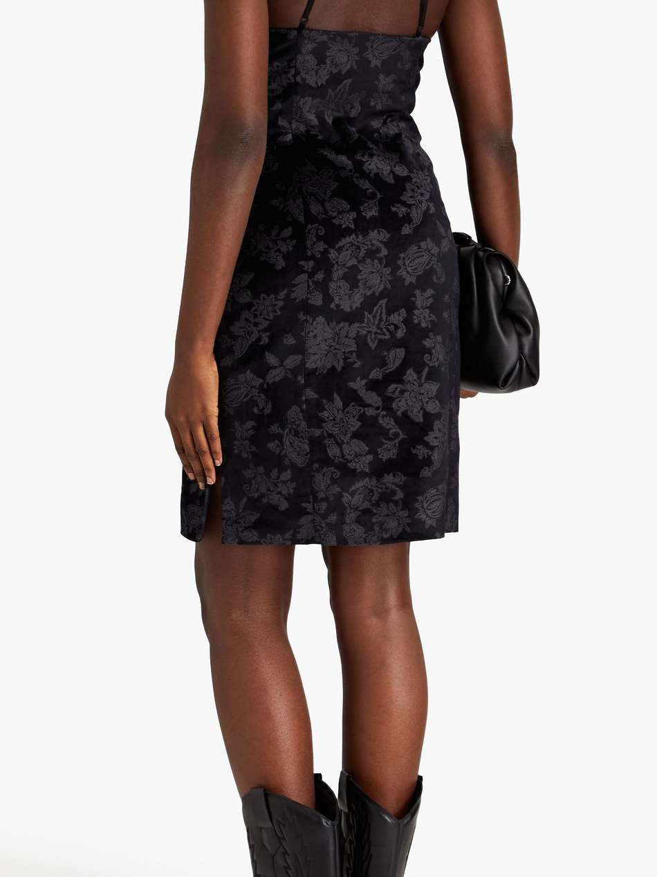 fara velvet-jacquard dress