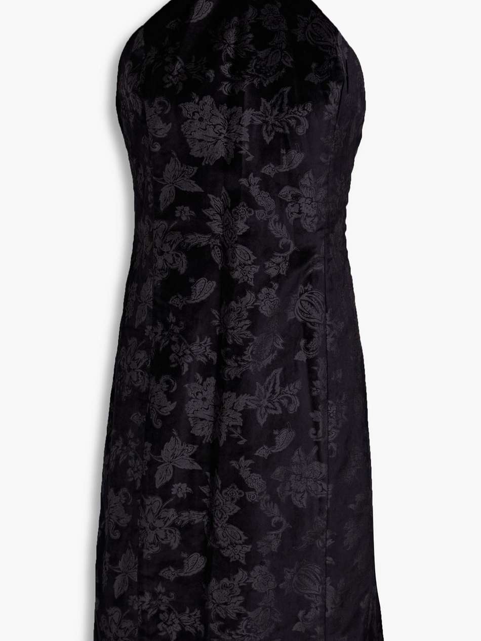 fara velvet-jacquard dress