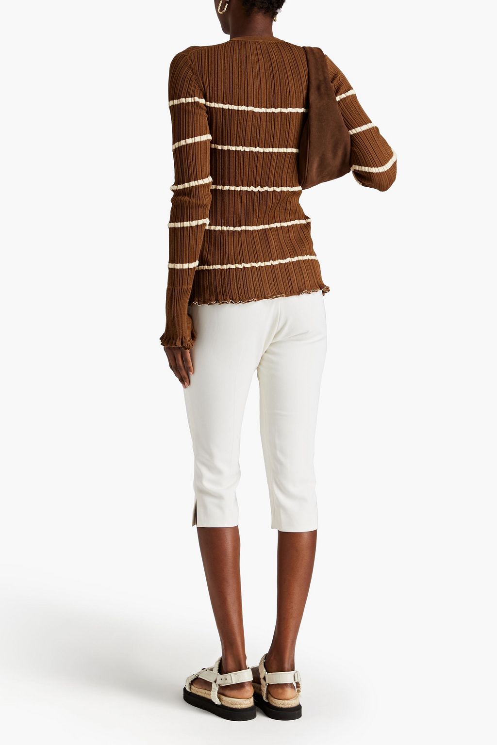 3.1 PHILLIP LIM Striped ribbed cotton-blend sweater