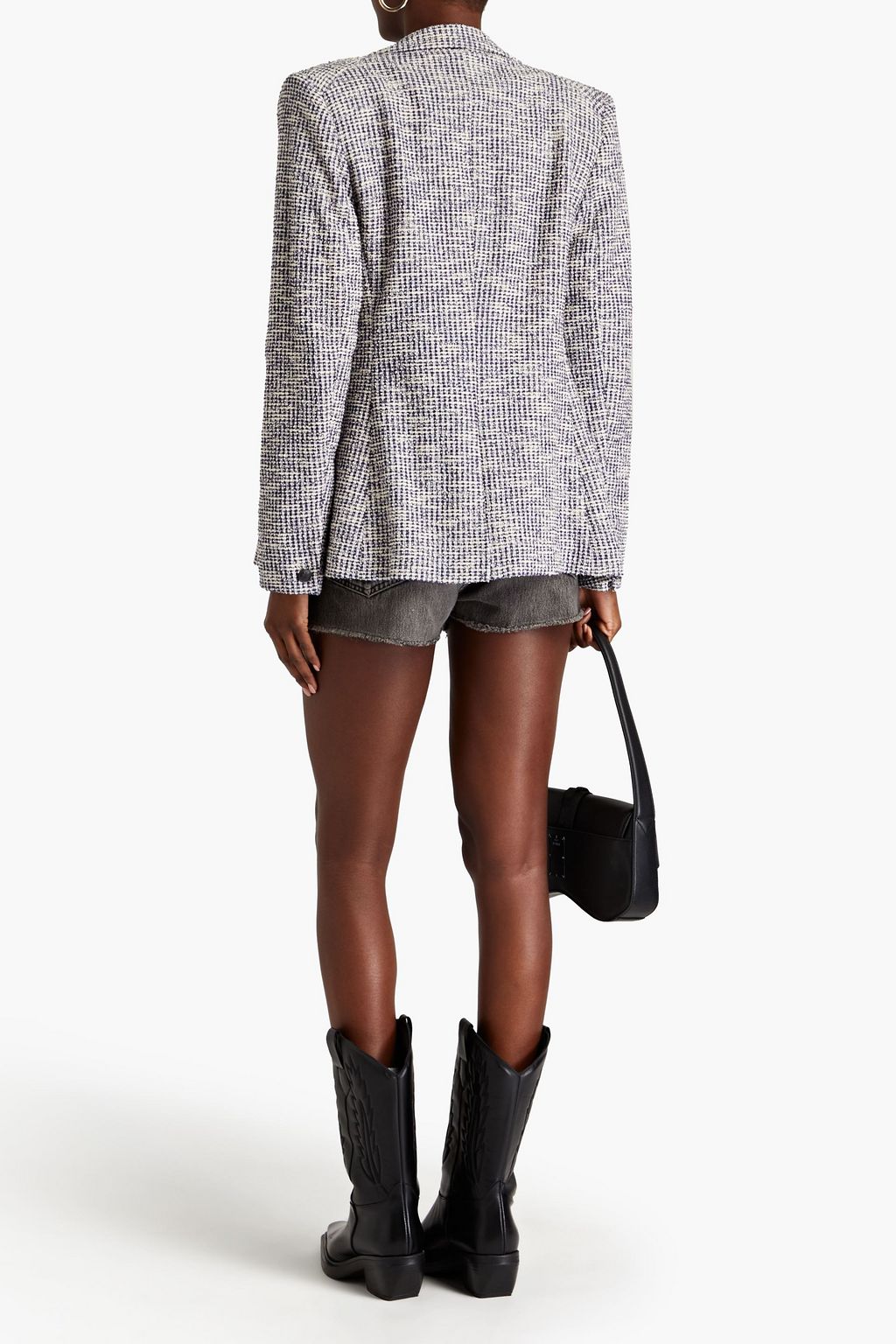 RAG & BONE بليزر 'بريستون' من التويد بصفين من الأزرار