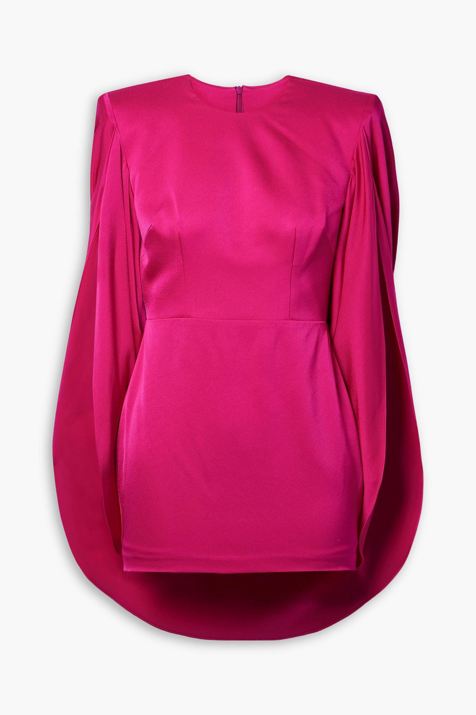 Alex Perry Cape-effect Satin-crepe Mini Dress In Pink