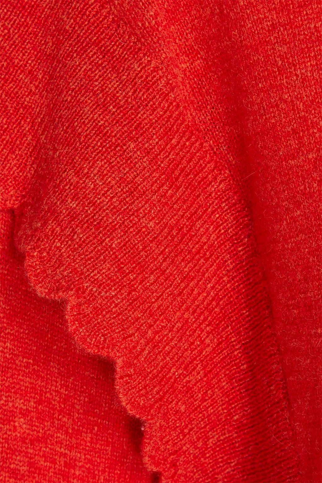 AUTUMN CASHMERE 러플 디테일 캐시미어 스웨터
