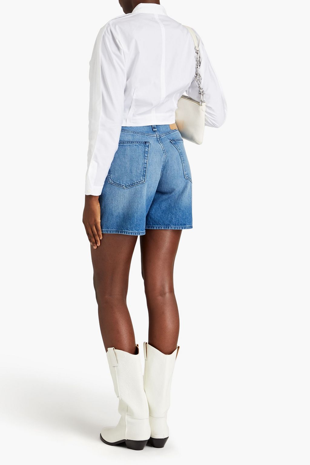 RAG & BONE قميص «مورغان» مصنوع من قطن بوبلين ومزين بكسرات