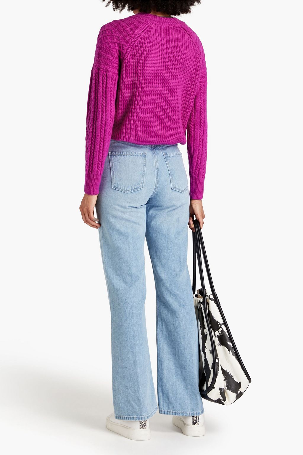 AUTUMN CASHMERE Shaker cable-knit cashmere sweater