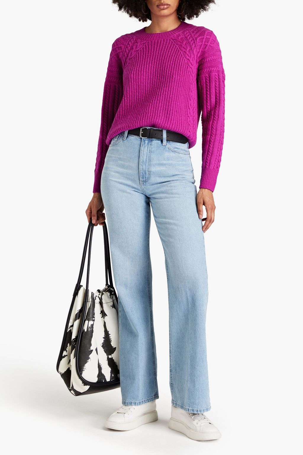 AUTUMN CASHMERE Shaker cable-knit cashmere sweater
