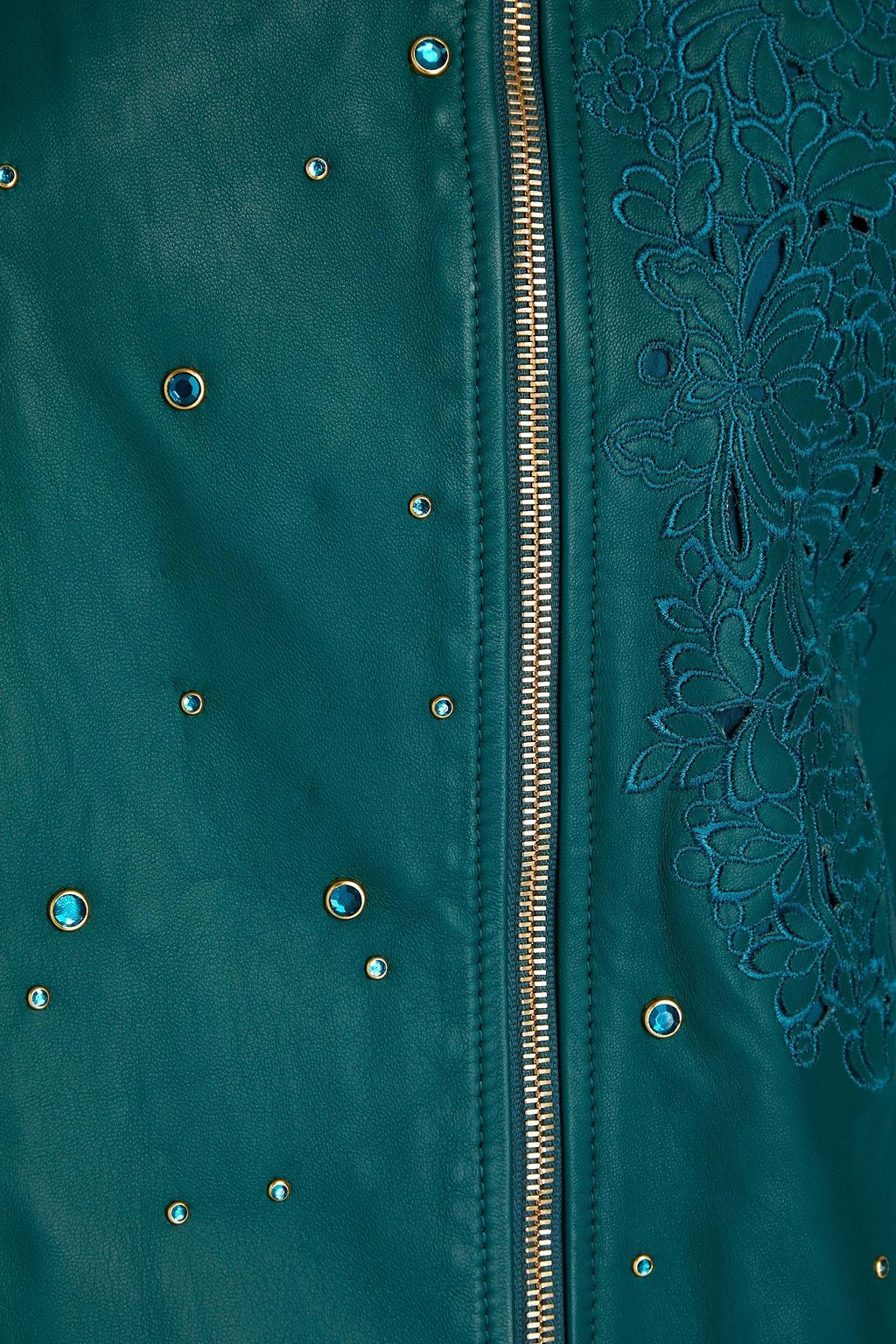 ZUHAIR MURAD 장식 디테일 가죽 케이프