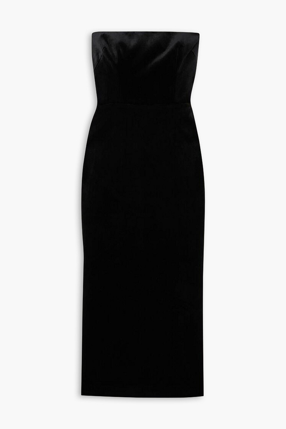 Alex Perry Suede Midi Dress In Black