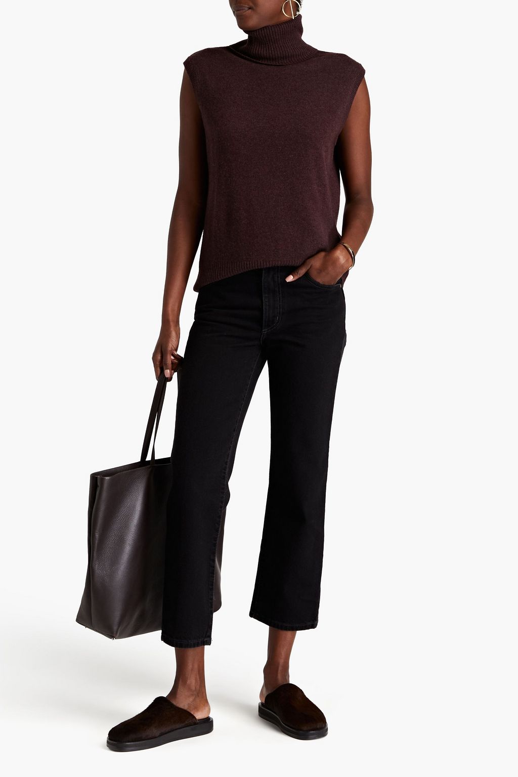 AUTUMN CASHMERE Cashmere turtleneck vest