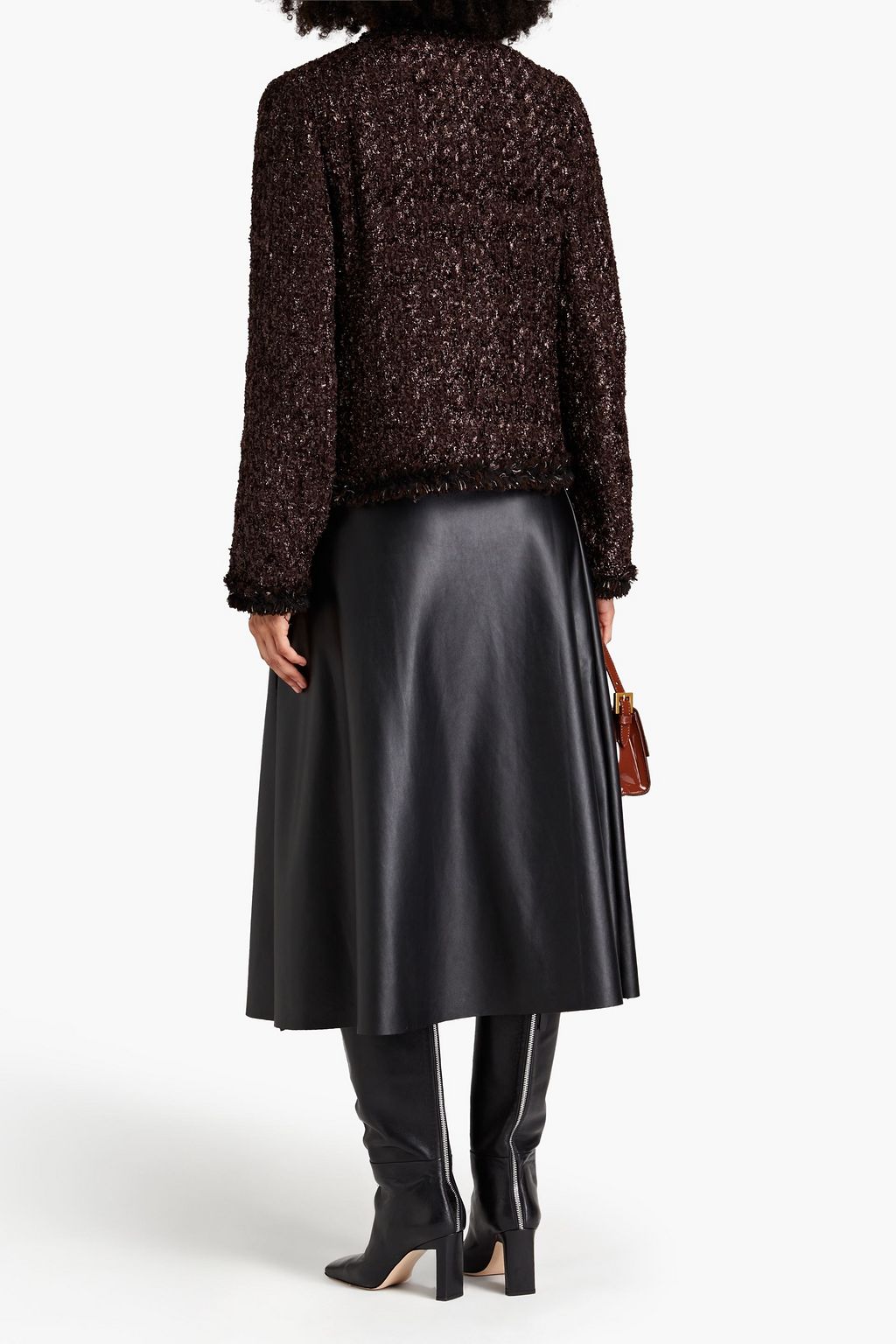 DOLCE&GABBANA Frayed metallic tweed jacket